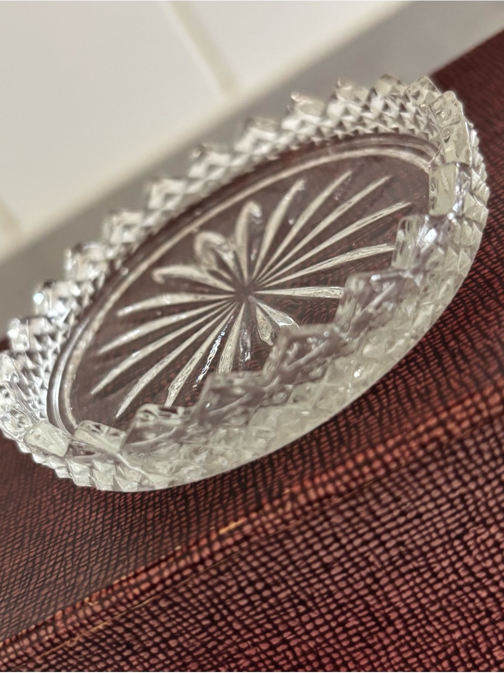 Vintage Round Crystal Coasters Box Set - 12 - Round Coasters - Trinket Dish - Picture 8 of 14